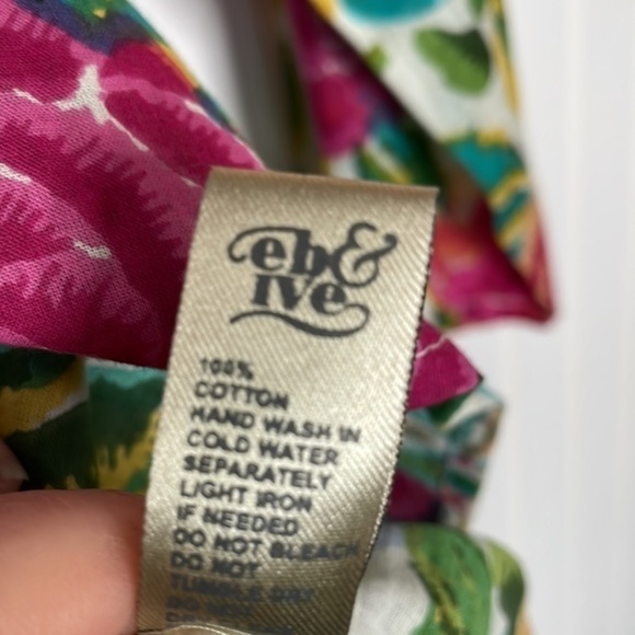 Eb & Ive Colorful Floral Coverup Size Large (L) - Picture 12 of 13